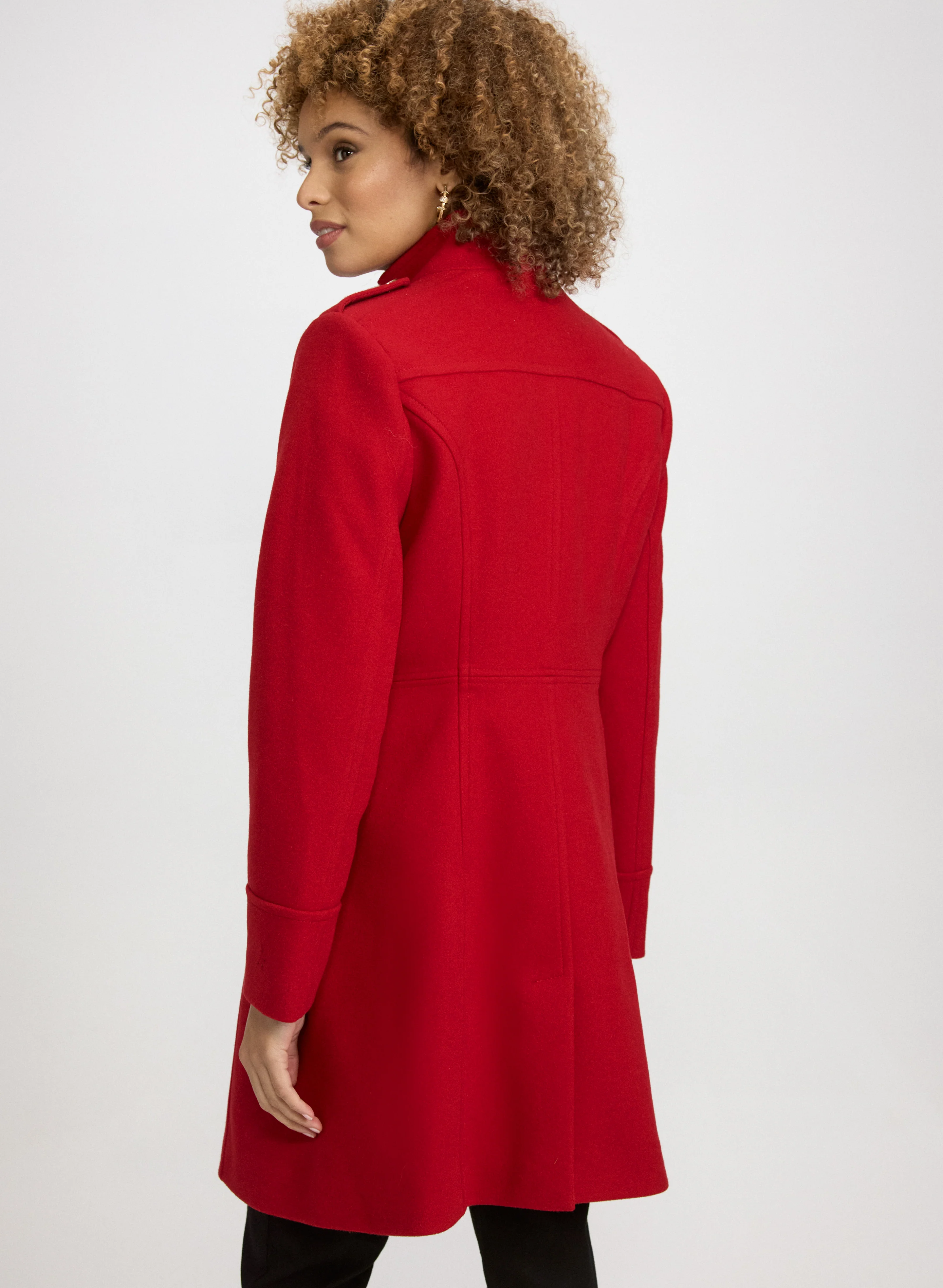 Zip Front Wool-Blend Coat - Image 4