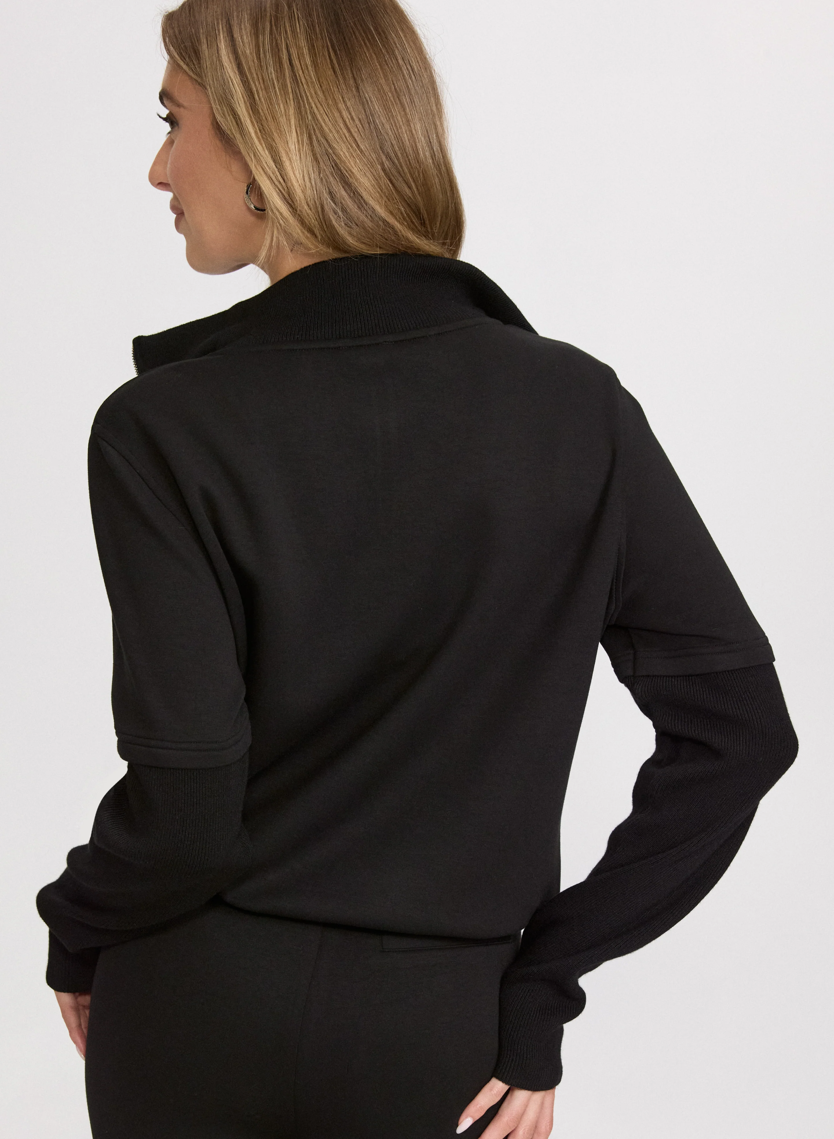 Zip-Up Funnel Neck Top - Image 4