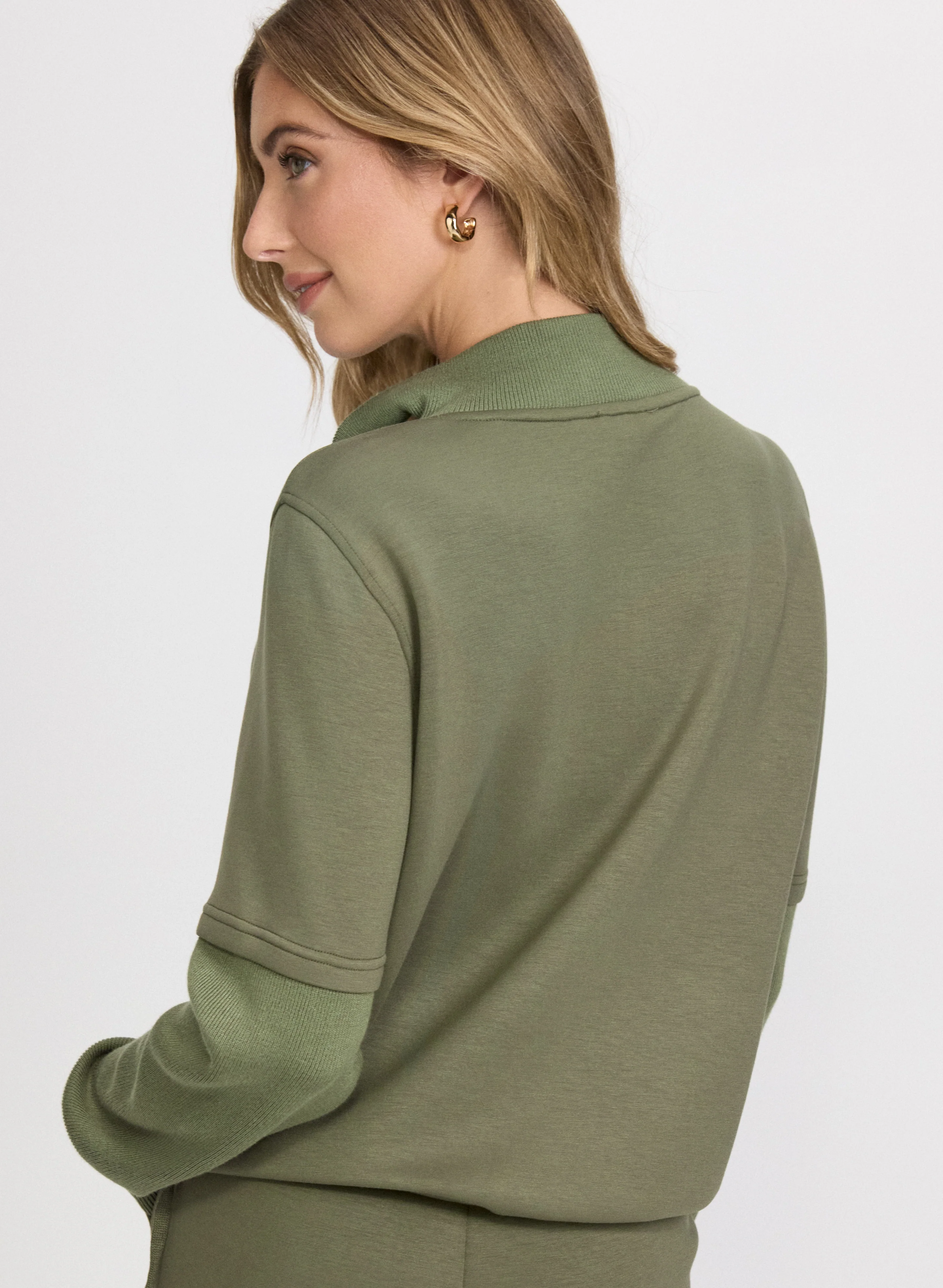 Zip-Up Funnel Neck Top - Image 4