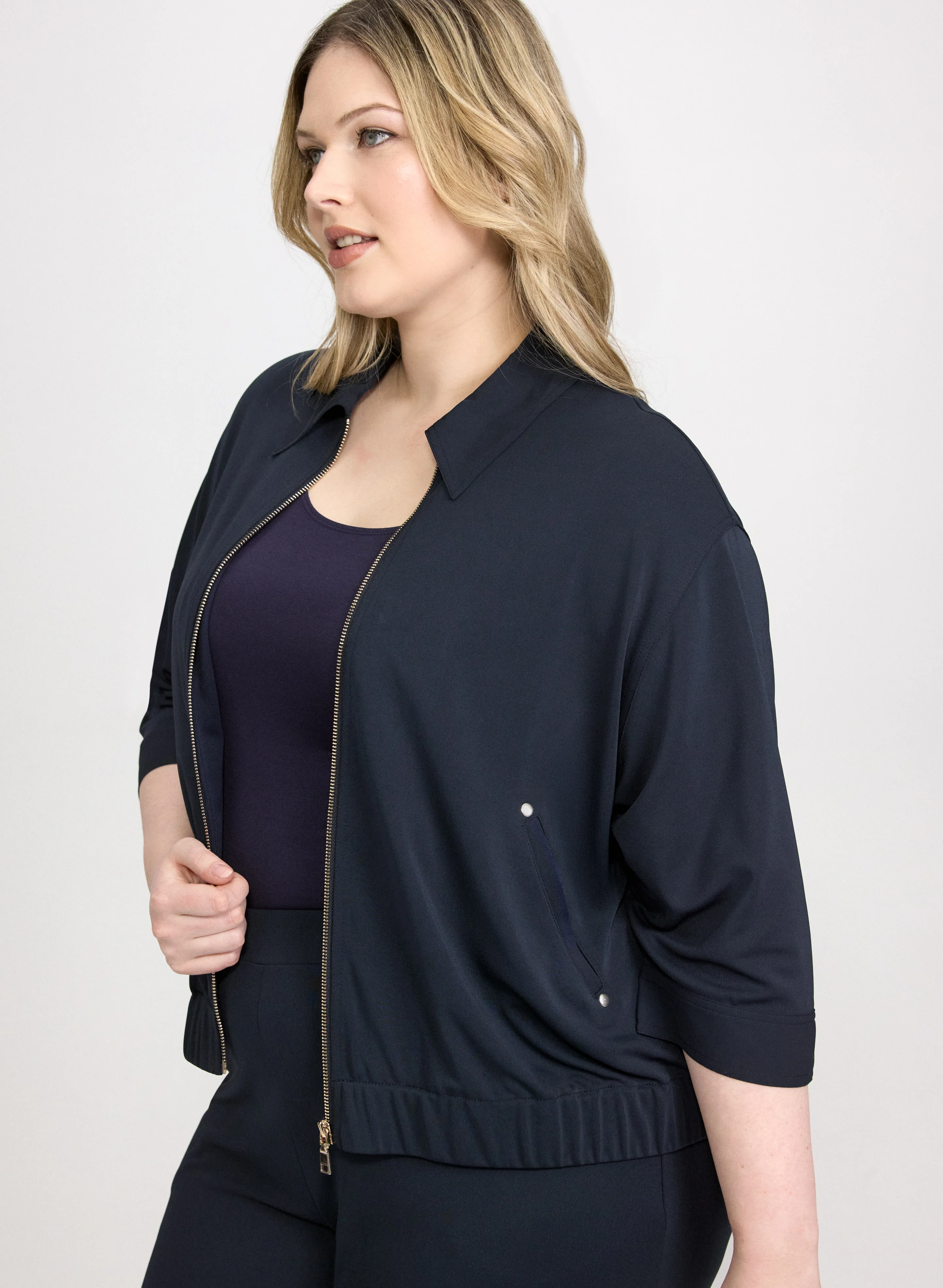 Zip-Up Jersey Top - Image 2