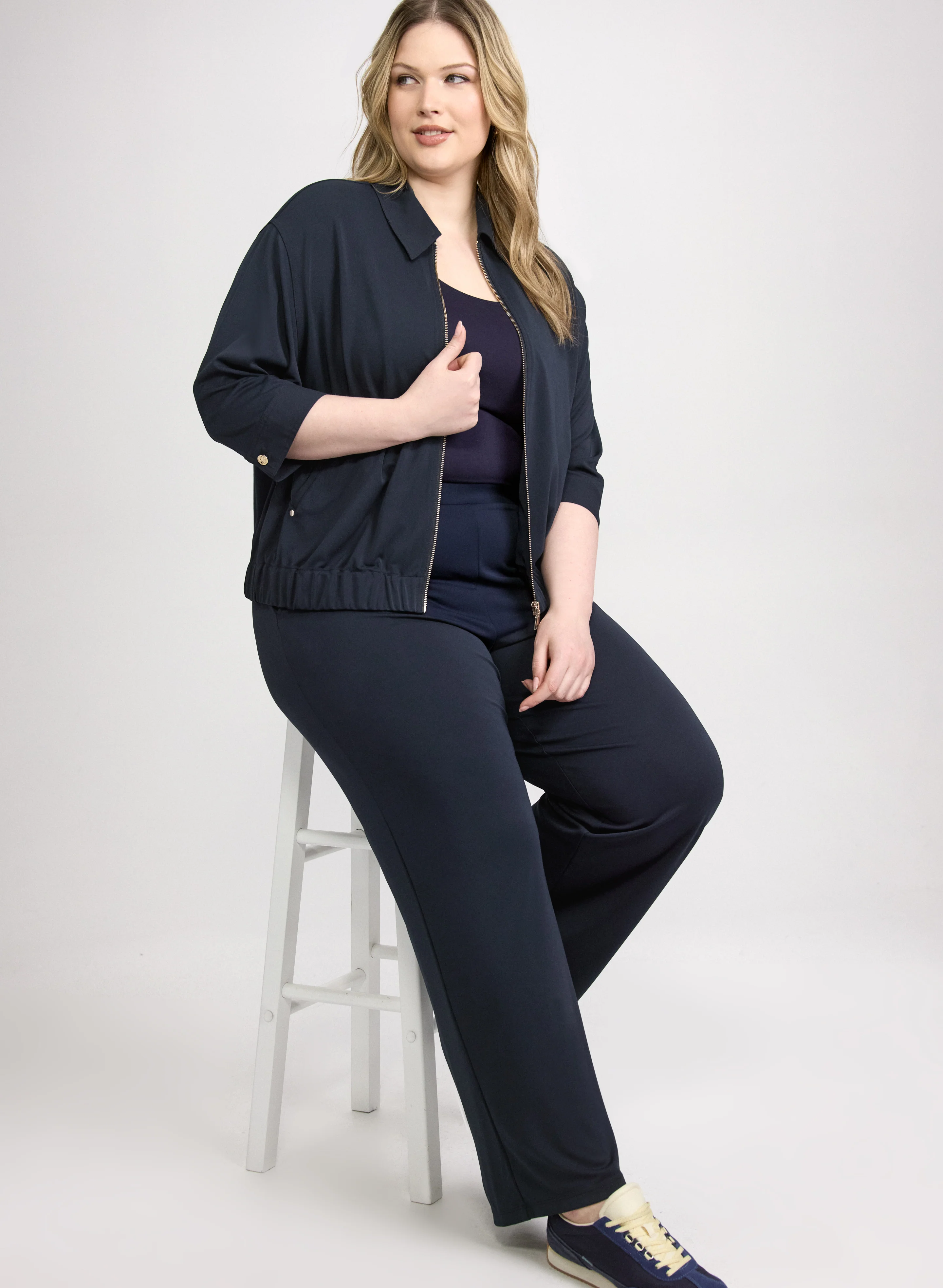 Zip-Up Jersey Top - Image 3