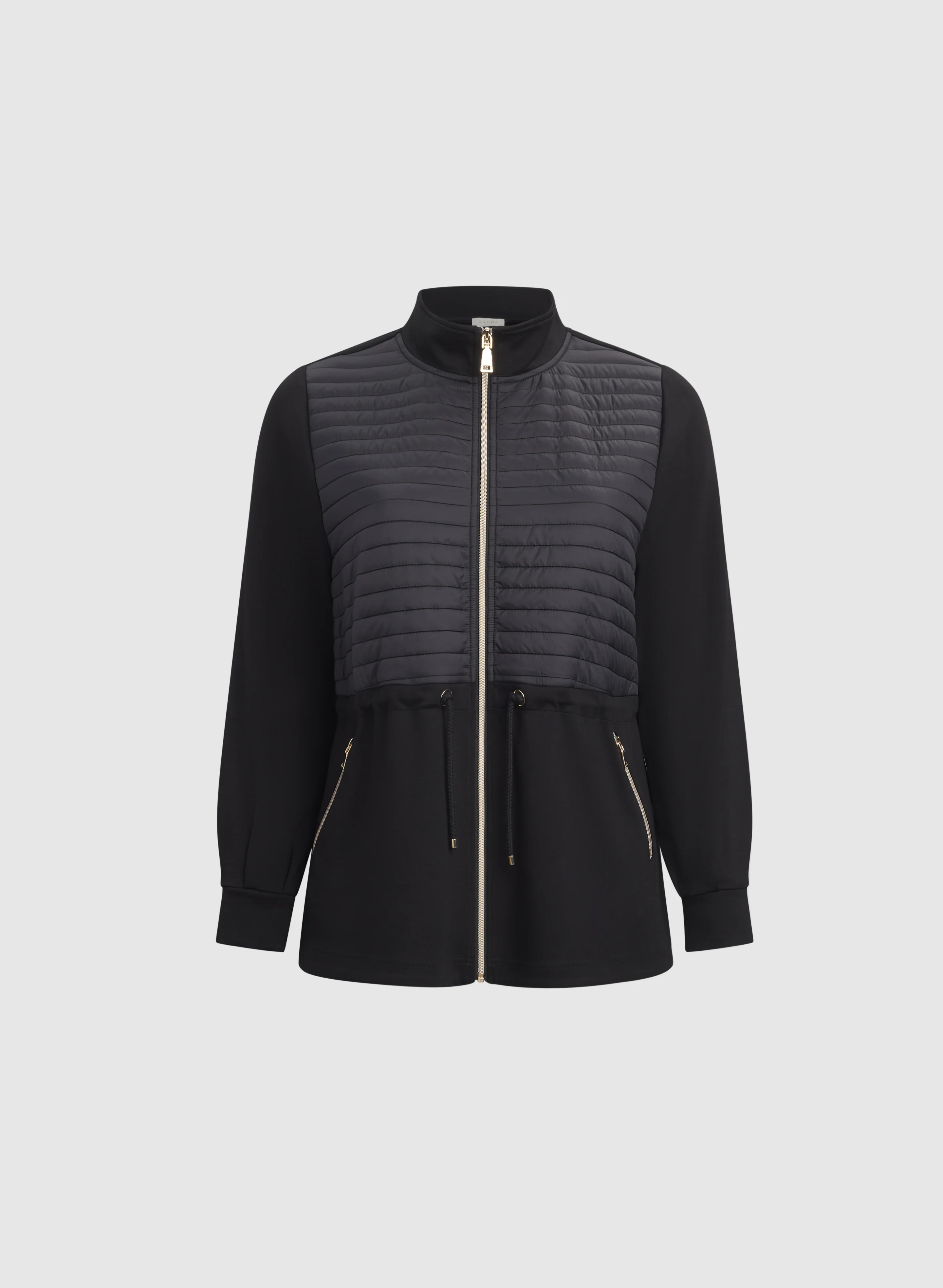 Zip-Up Nylon Detail Top - Image 7