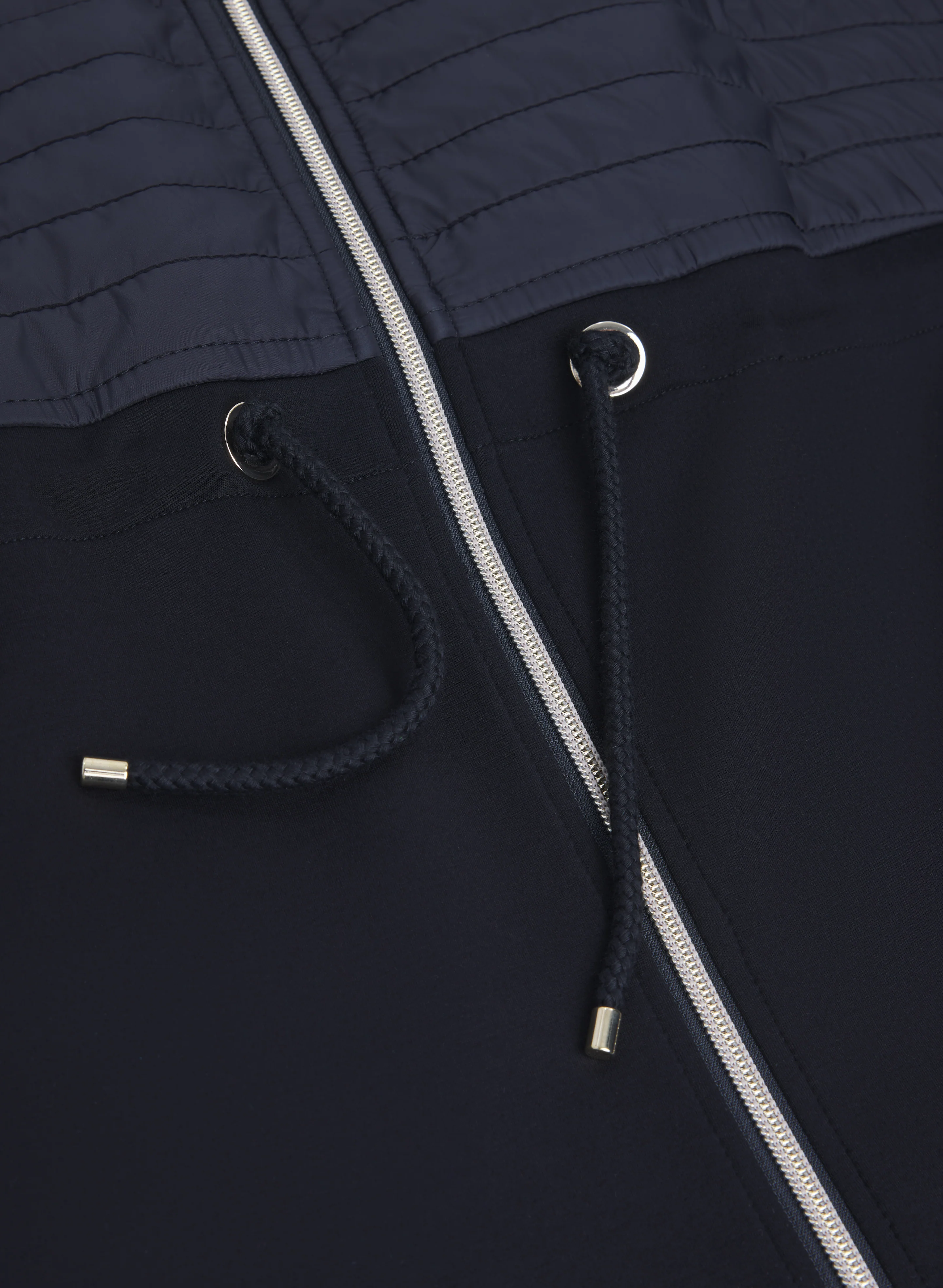 Zip-Up Nylon Detail Top - Image 8